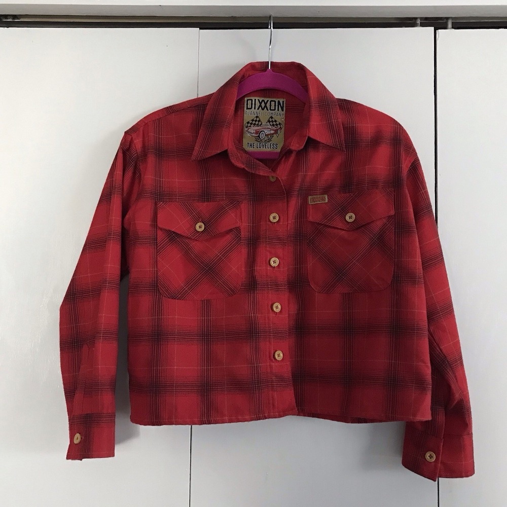 Dixon Flannel Co. Loveless Red Plaid Button Up Shirt Women's Size M 20x18